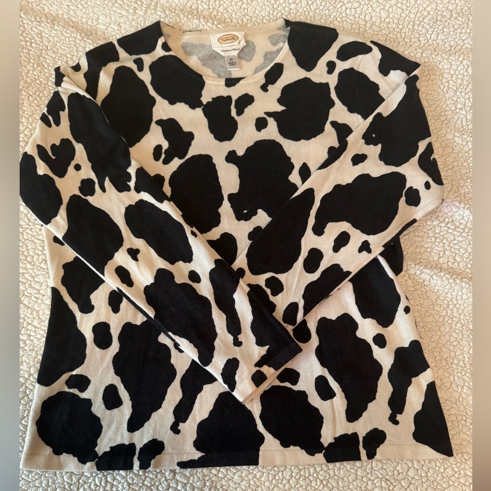 Black & ivory sweater from Talbots